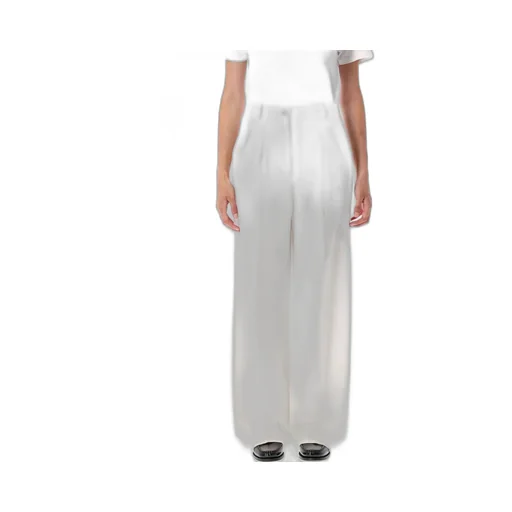 High-Waisted Pleated Wide-Leg Trousers