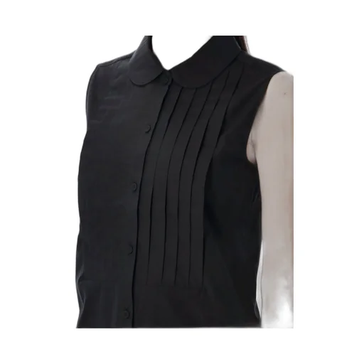 Sleeveless Pleated Shirt