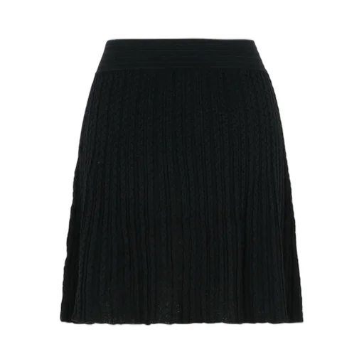 Pleated Knit Skirt