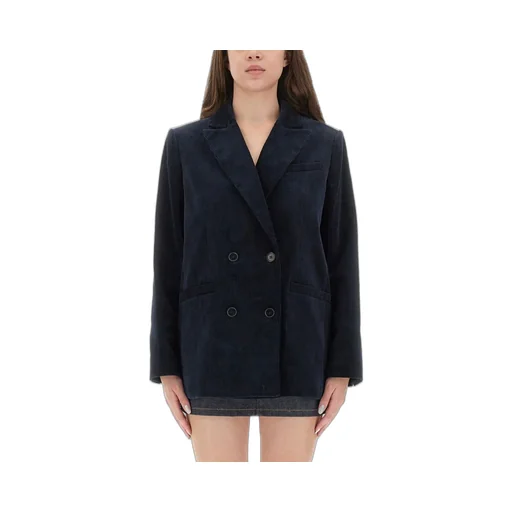Double-Breasted Corduroy Blazer