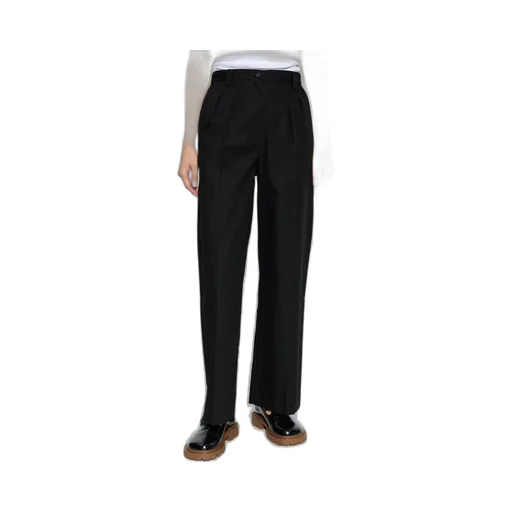 Pleated Wide-Leg Trousers