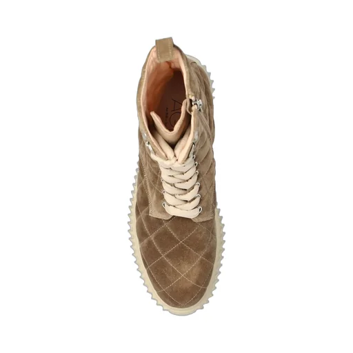 Quilted Lace-Up Boots