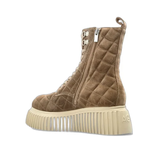 Quilted Lace-Up Boots