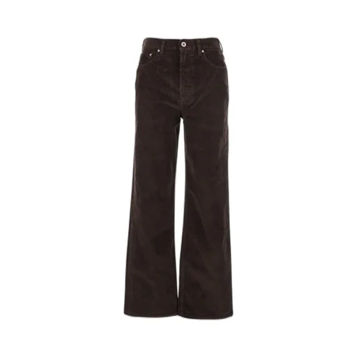High-Waisted Corduroy Trousers
