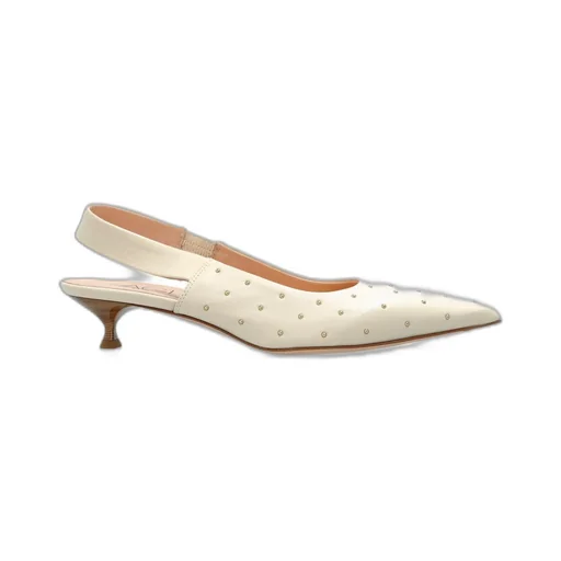Pointed Toe Slingback Kitten Heels