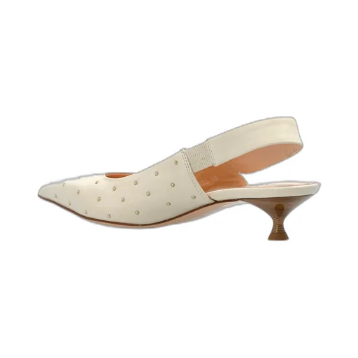 Pointed Toe Slingback Kitten Heels