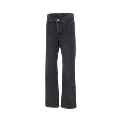 High-Waisted Straight Leg Jeans