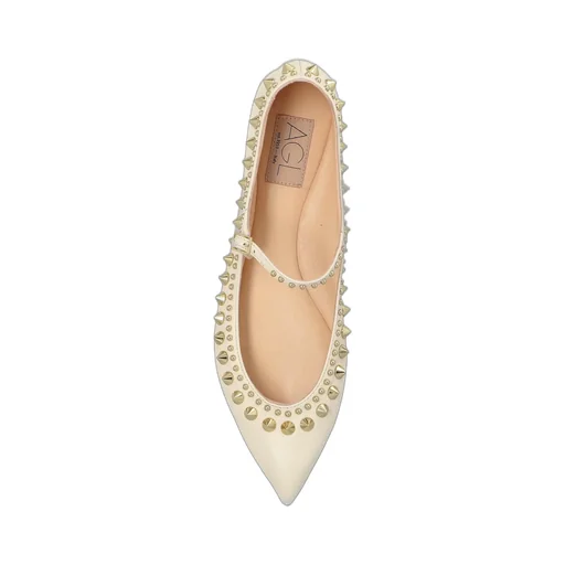 Mary Jane Flats With Studs