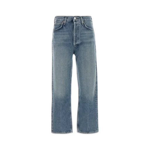 High-Waisted Straight-Leg Jeans