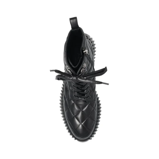 Quilted Platform Combat Boots