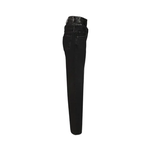 Wide-Leg Jeans With Integrated Faux Leather Belt