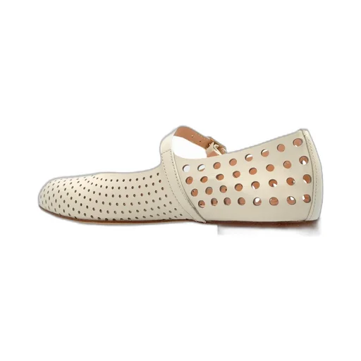 Mary Jane Flats With Perforated Detailing