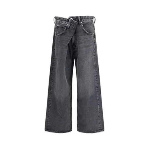 Wide-Leg Denim Jeans