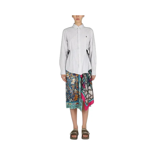 Button-Down Shirt With Drawstring Waist