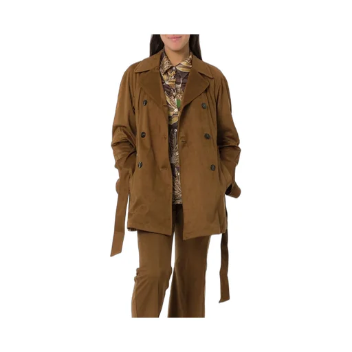 Double-Breasted Trench Coat With Belt