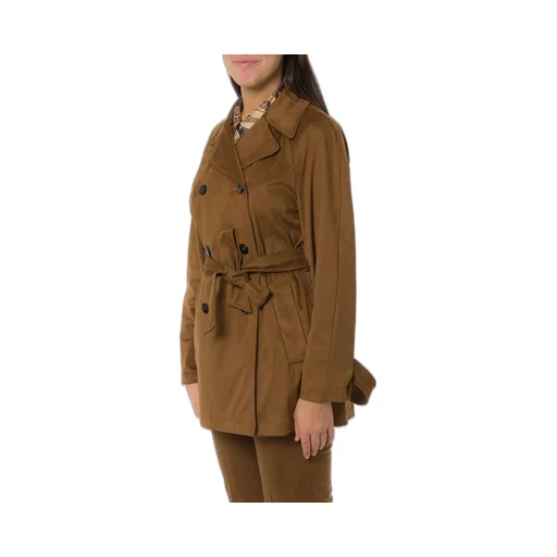 Double-Breasted Trench Coat With Belt