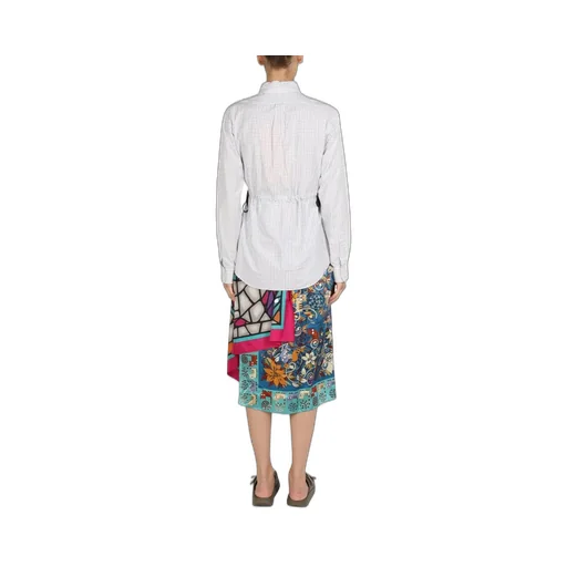 Button-Down Shirt With Drawstring Waist