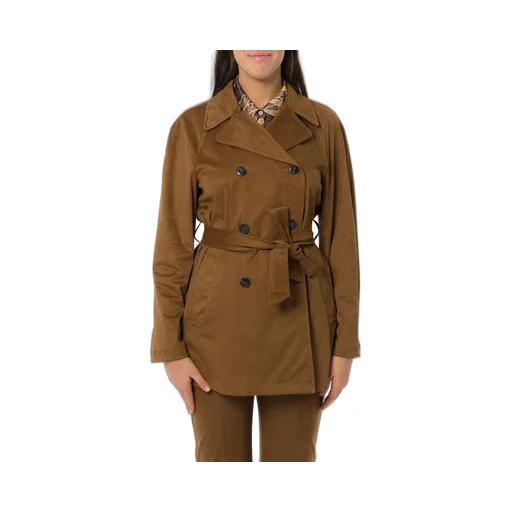 Double-Breasted Trench Coat With Belt