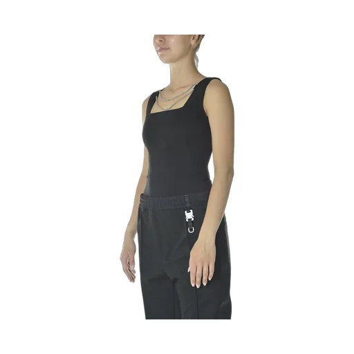 Sleeveless Square Neck Top With Chain Detail