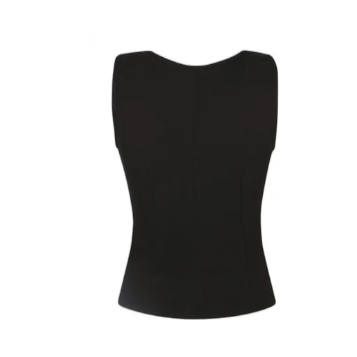 Sleeveless Square Neck Top With Chain Detail