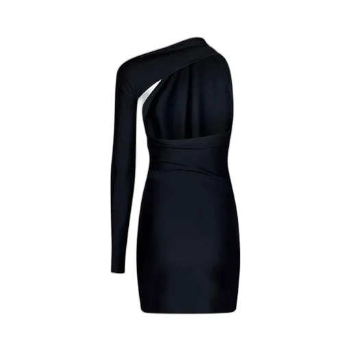 One-Shoulder Draped Mini Dress