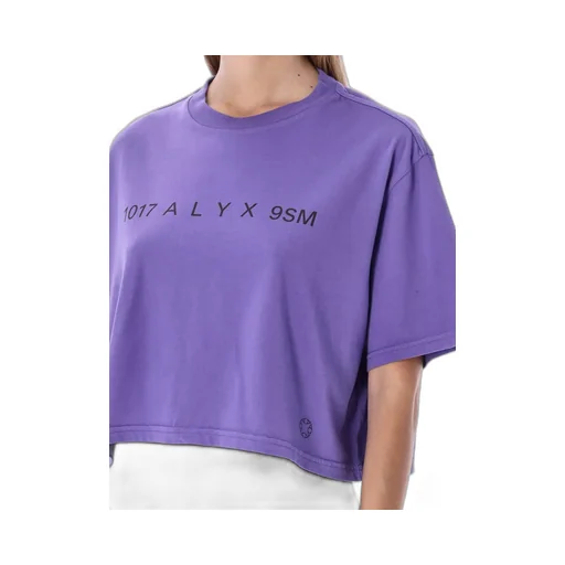 Logo Print Cropped T-Shirt