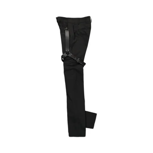 Wide-Leg Trousers With Harness Detail