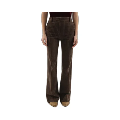 Pinstripe Flare Trousers