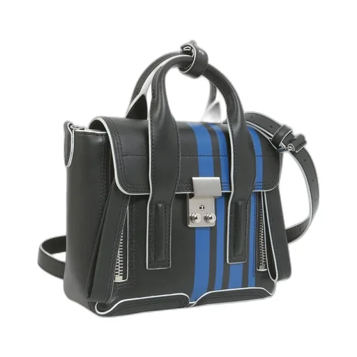 Satchel Bag With Stripes