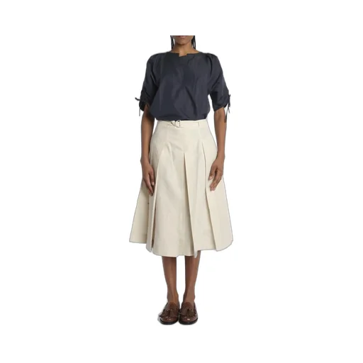 Pleated Midi Skirt