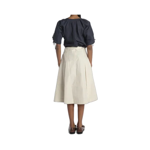 Pleated Midi Skirt