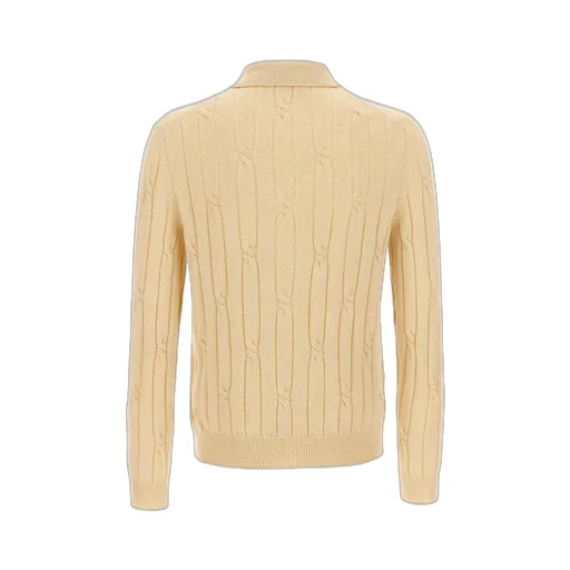 Cable Knit Polo Sweater