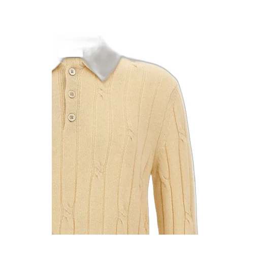 Cable Knit Polo Sweater