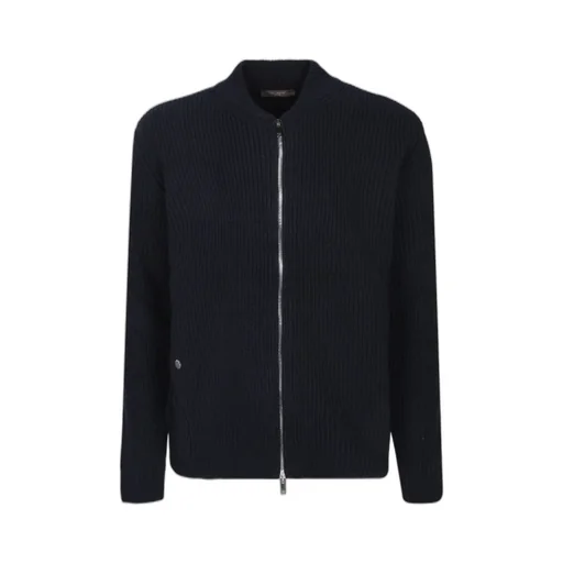 Ribbed Knit Bomber Jacket