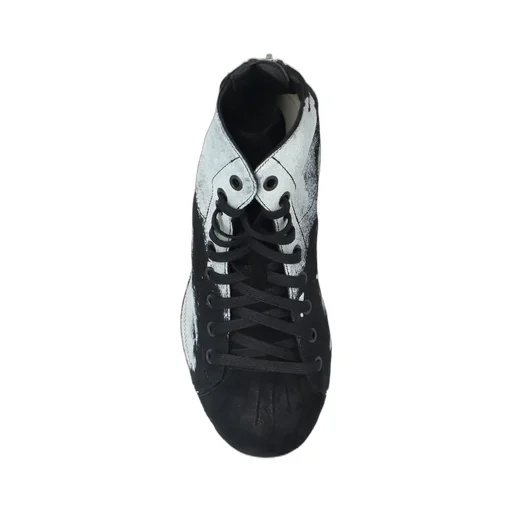 High-Top Sneakers With Distressed Effect