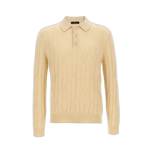 Cable Knit Polo Sweater
