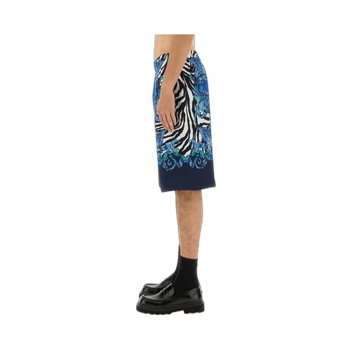 Baroque Print Silk Shorts