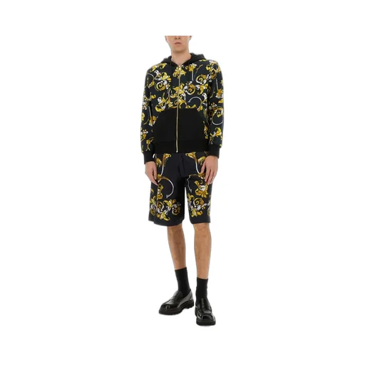 Zip-Up Hoodie With Baroque Print