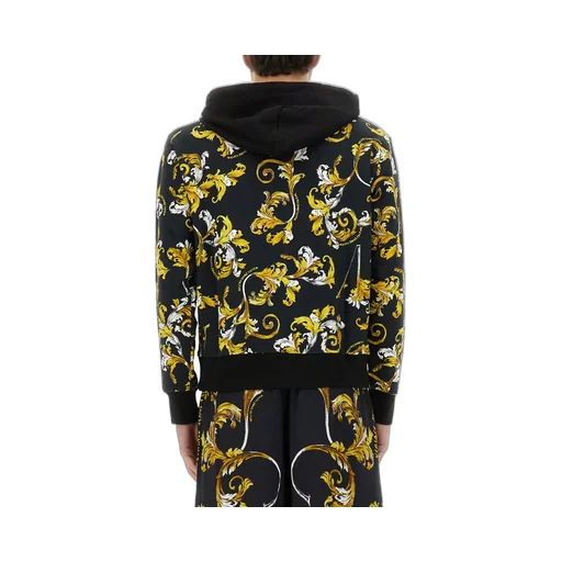 Zip-Up Hoodie With Baroque Print