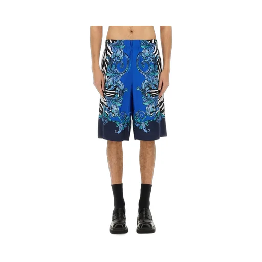 Baroque Print Silk Shorts