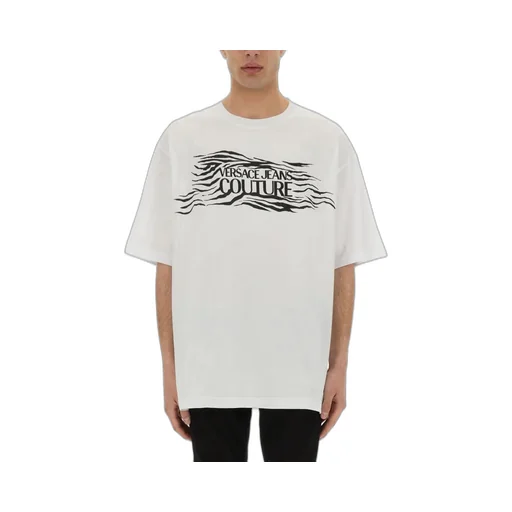 T-Shirt With Zebra Print Logo