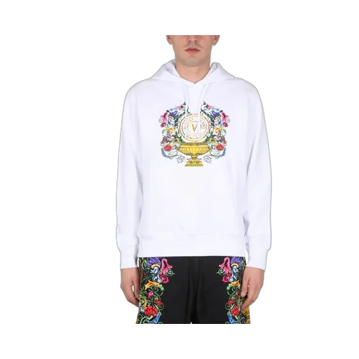 Hooded Sweatshirt With Baroque Print