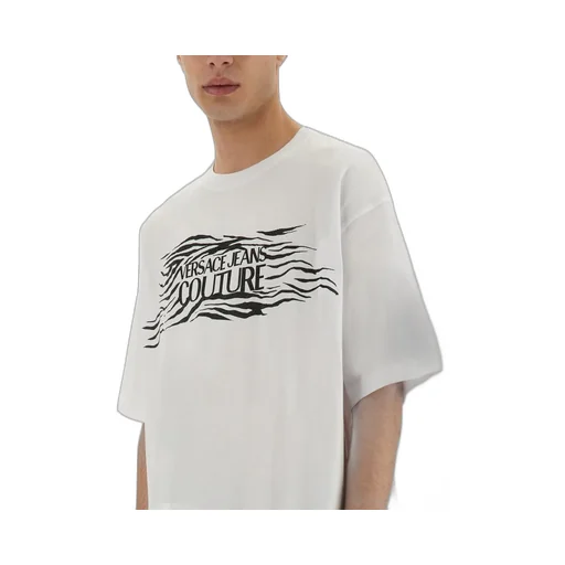 T-Shirt With Zebra Print Logo