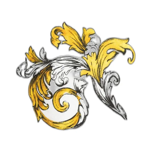 T-Shirt With Baroque Print