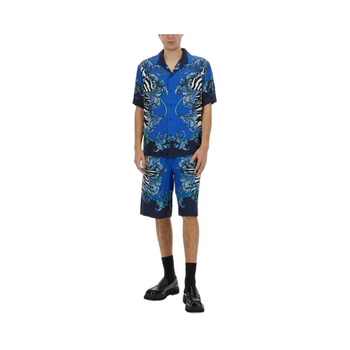Baroque Print Silk Shorts