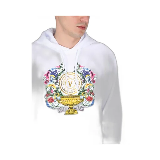 Hooded Sweatshirt With Baroque Print