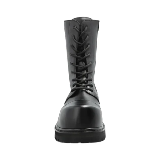 Lace-Up Leather Boots