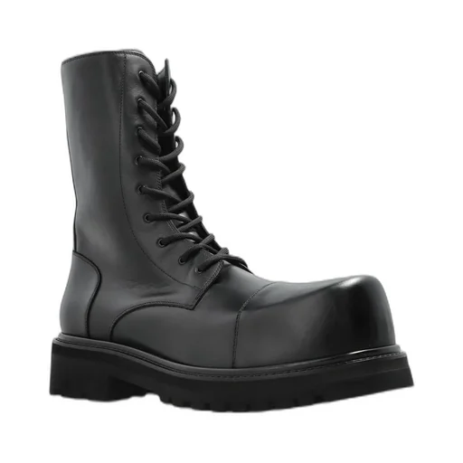 Lace-Up Leather Boots