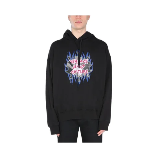 Hoodie With Flame Print