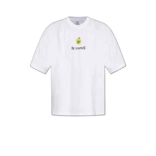 Oversized T-Shirt With Apple Print